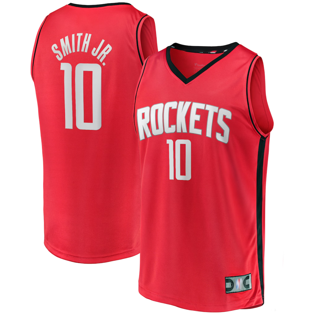 Kooe H.Rockets H.Rockets #10 Jabari Smith Jr. Red Fast Break Replica Player Stitched Jerseys-Icon Edition