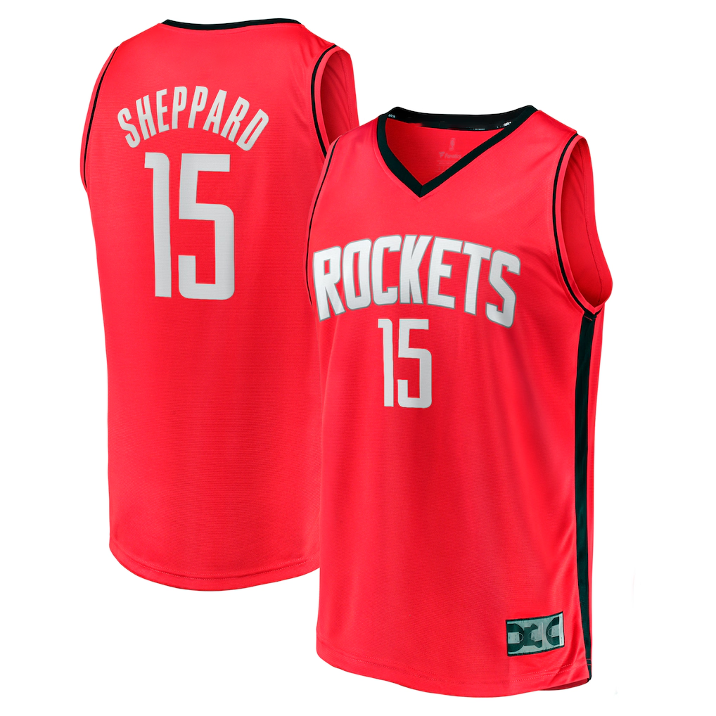 Kooe H.Rockets #15 Reed Sheppard Red 2024 Draft Fast Break Player Stitched Jerseys-Icon Edition