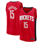 Kooe H.Rockets #15 Reed Sheppard Red Fast Break Replica Stitched Jerseys-Icon Edition