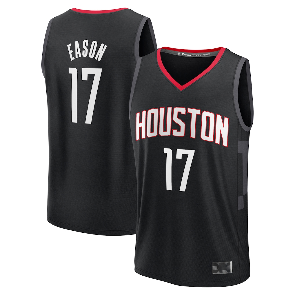 Kooe H.Rockets #17 Tari Eason Black Fast Break Replica Player Stitched Jerseys-Statement Edition