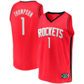 Kooe H.Rockets #1 Amen Thompson Red Fast Break Replica Stitched Jerseys-Icon Edition