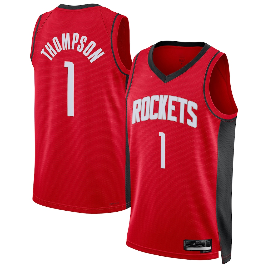 Kooe H.Rockets #1 Amen Thompson Red Swingman Player Stitched Jerseys-Icon Edition