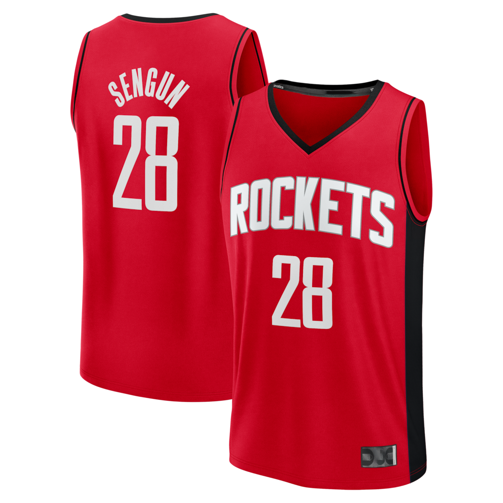 Kooe H.Rockets #28 Alperen Sengun Red Fast Break Replica Stitched Jerseys-Icon Edition