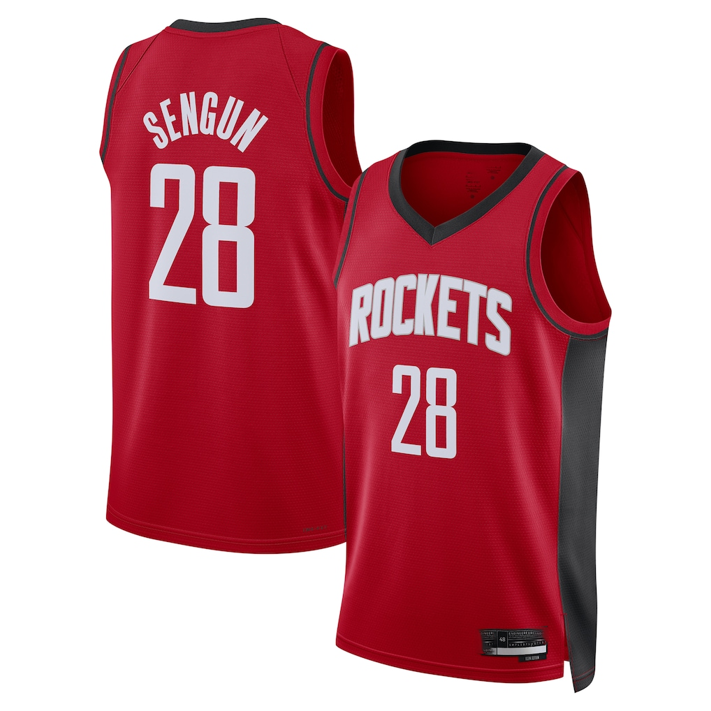 Kooe H.Rockets #28 Alperen Sengun Red Swingman Stitched Jerseys-Icon Edition