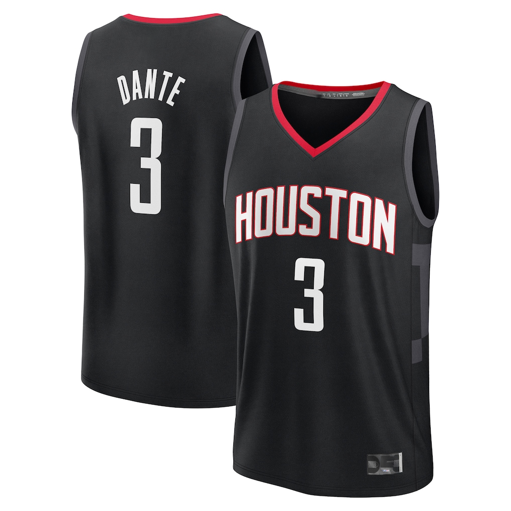 Kooe H.Rockets #3 N'Faly Dante Black Fast Break Replica Player Stitched Jerseys-Statement Edition