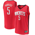 Kooe H.Rockets #5 Fred VanVleet Red Fast Break Replica Player Stitched Jerseys-Icon Edition
