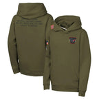 Kooe H.Texans Olive Salute to Service Pullover Hoodies Limited Blank Player Stitched Jerseys