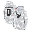 Kooe H.Texans #0 Azeez Al-Shaair Player Arctic Camo Salute to Service Hoodies Limited Game Stitched Jerseys