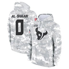 Kooe H.Texans #0 Azeez Al-Shaair Player Arctic Camo Salute to Service Hoodies Limited Game Stitched Jerseys