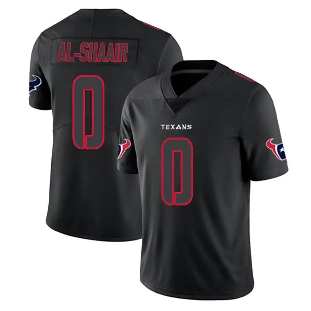 Kooe H.Texans #0 Azeez Al-Shaair Player Black Impact Limited Game Stitched Jerseys
