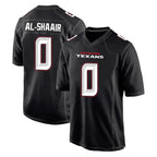 Kooe H.Texans #0 Azeez Al-Shaair Player Carbon Black Fashion Home Game Stitched Jerseys