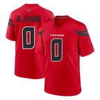 Kooe H.Texans #0 Azeez Al-Shaair Player Red Alternate Home Game Stitched Jerseys
