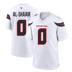 Kooe H.Texans #0 Azeez Al-Shaair Player White Home Game Stitched Jerseys