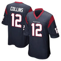 Kooe H.Texans #12 Nico Collins Player Navy Home Game Stitched Jerseys