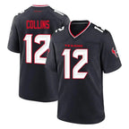 Kooe H.Texans #12 Nico Collins Player Navy Team Home Game Stitched Jerseys