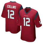 Kooe H.Texans #12 Nico Collins Player Red Home Game Stitched Jerseys