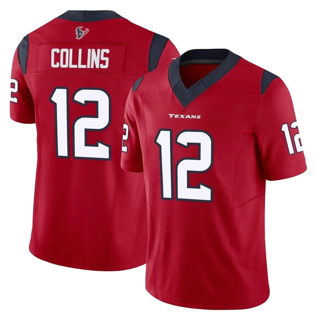 Kooe H.Texans #12 Nico Collins Player Red Limited Vapor F.U.S.E. Home Game Stitched Jerseys