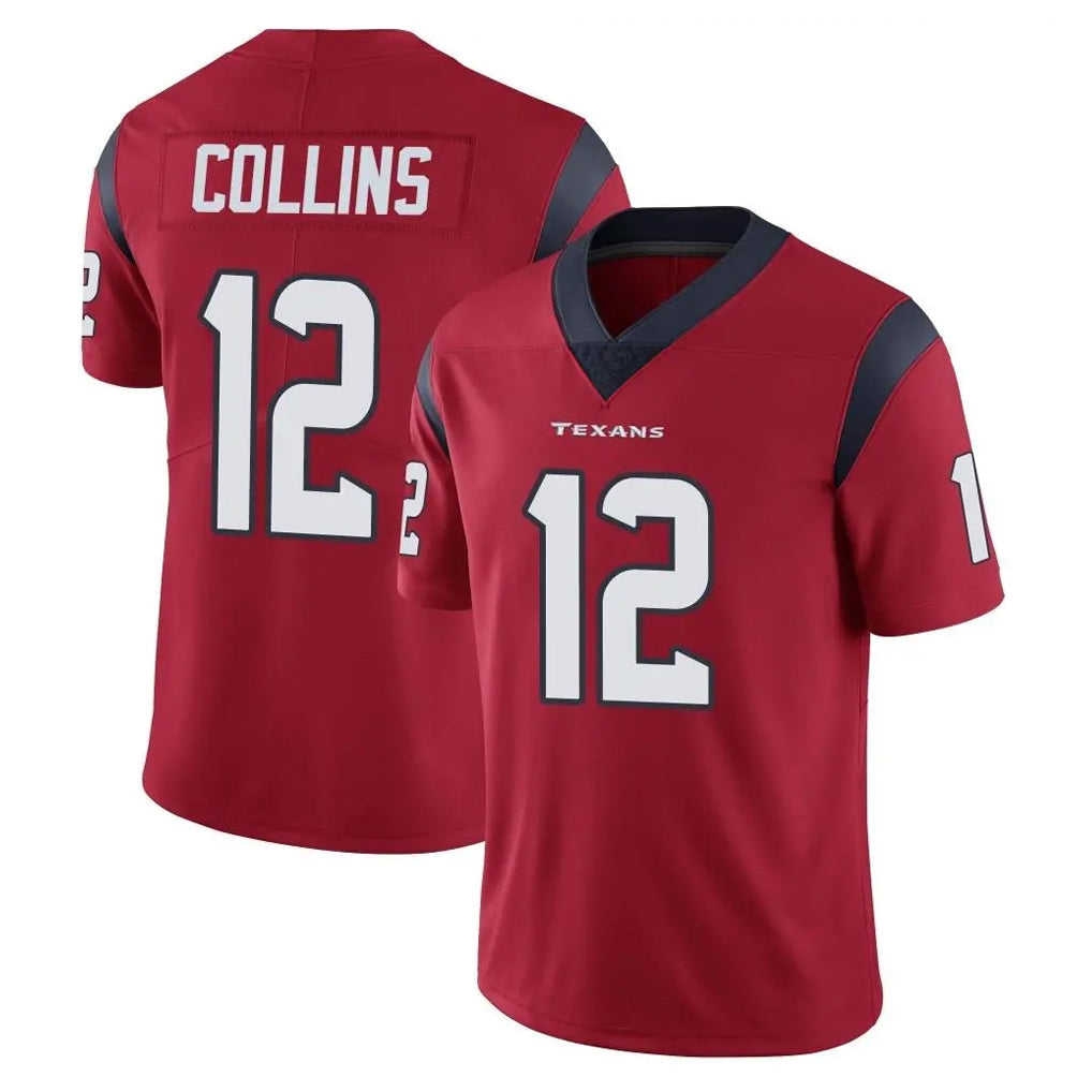Kooe H.Texans #12 Nico Collins Player Red Limited Vapor Untouchable Home Game Stitched Jerseys