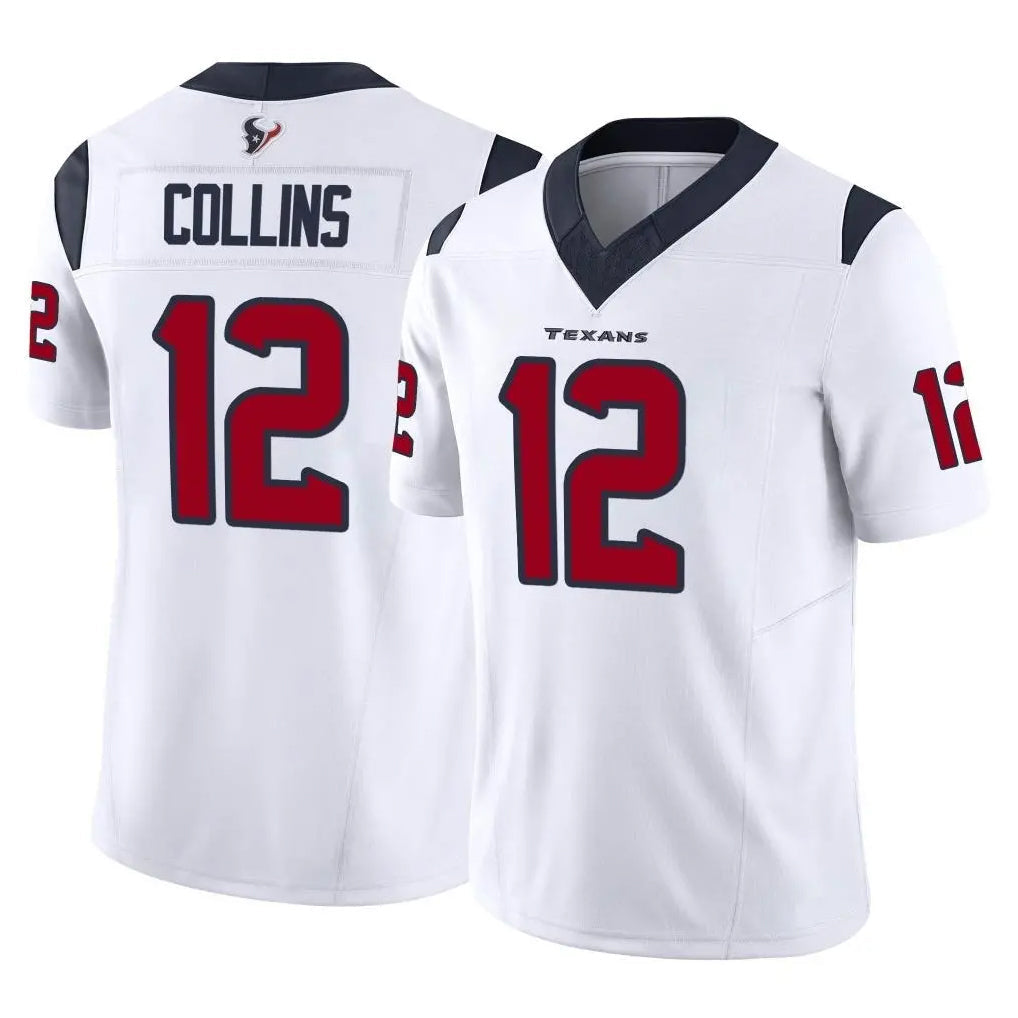 Kooe H.Texans #12 Nico Collins Player White Limited Vapor F.U.S.E. Home Game Stitched Jerseys