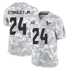 Kooe H.Texans #24 Derek Stingley Jr. Player Arctic Camo Salute To Service Limited Game Stitched Jerseys