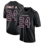Kooe H.Texans #24 Derek Stingley Jr. Player Black Fashion Home Game Stitched Jerseys