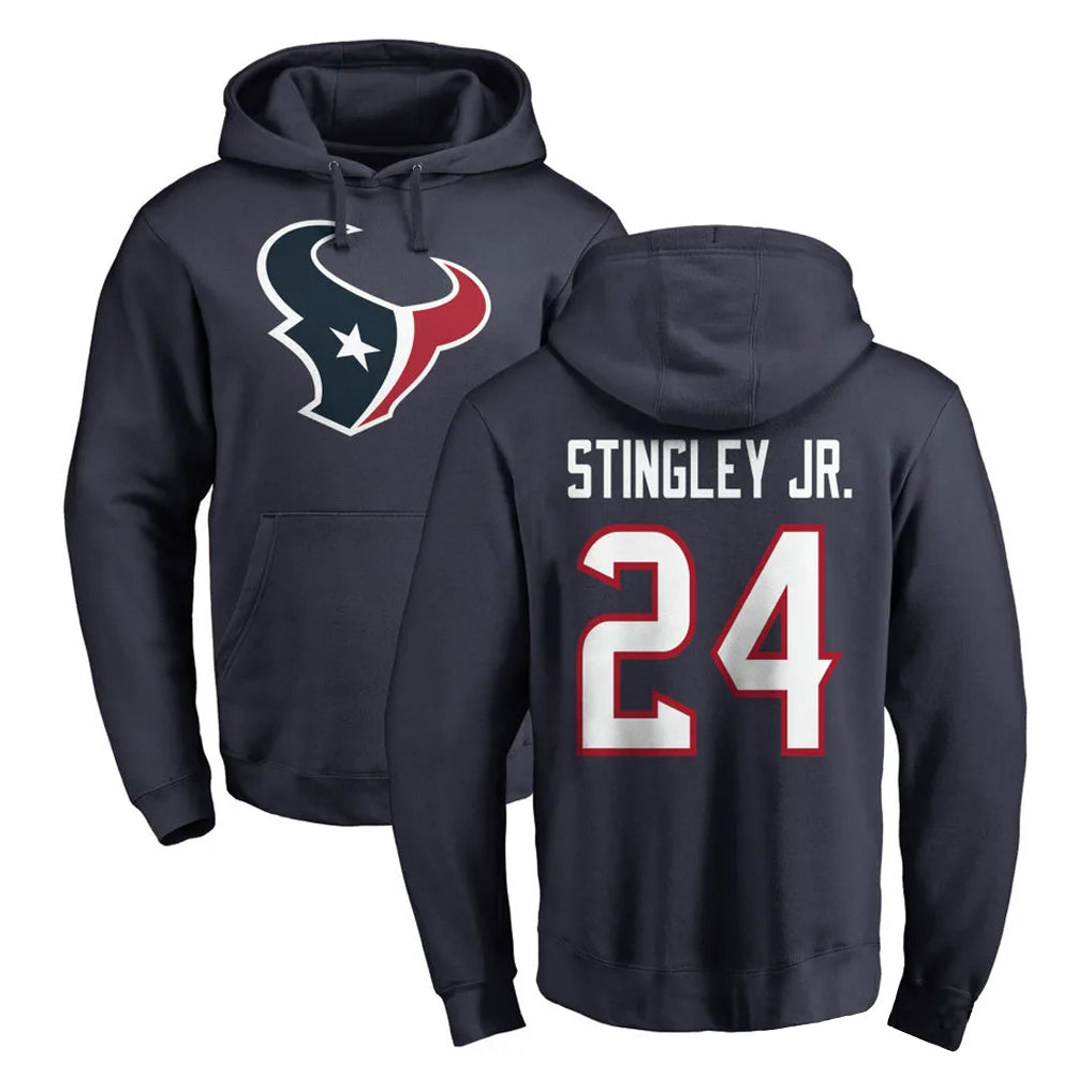 Kooe H.Texans #24 Derek Stingley Jr. Player Navy Pro Line Pullover Hoodie Limited Game Stitched Jerseys