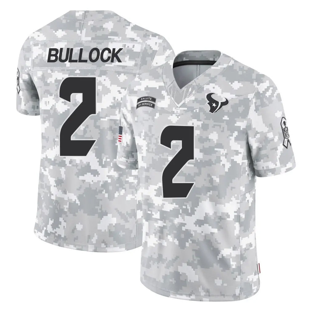 Kooe H.Texans #2 Calen Bullock Player Arctic Camo Salute To Service Limited Game Stitched Jerseys
