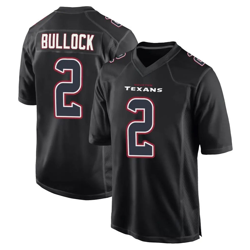 Kooe H.Texans #2 Calen Bullock Player Black Fashion Home Game Stitched Jerseys