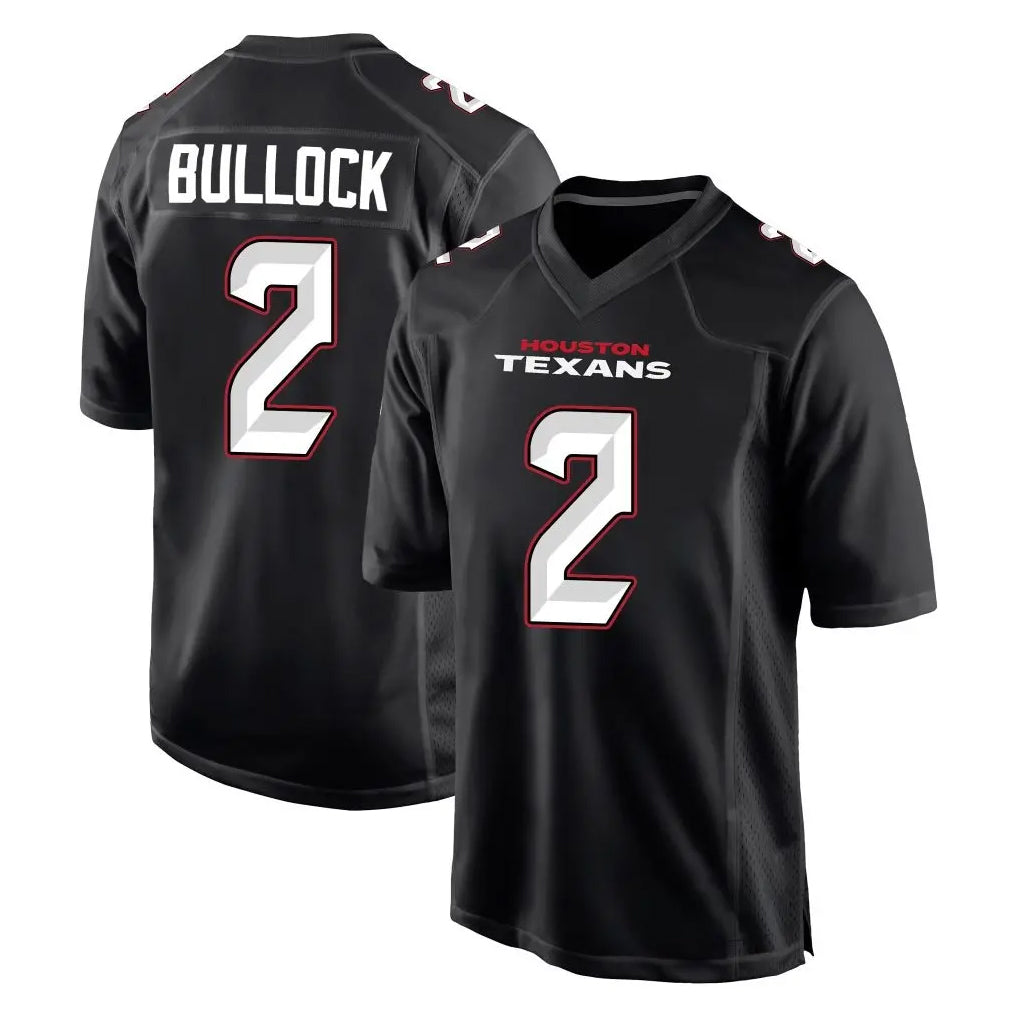 Kooe H.Texans #2 Calen Bullock Player Carbon Black Fashion Home Game Stitched Jerseys