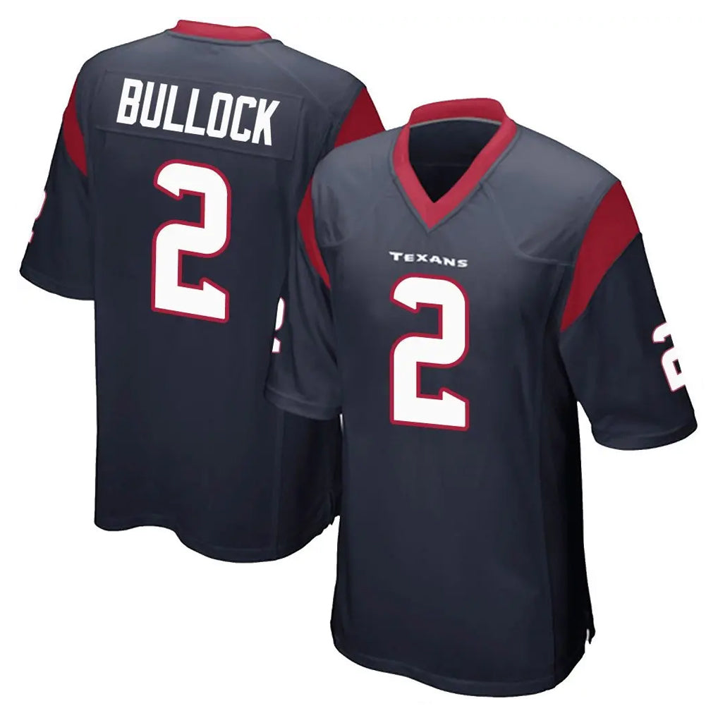 Kooe H.Texans #2 Calen Bullock Player Navy Home Game Stitched Jerseys