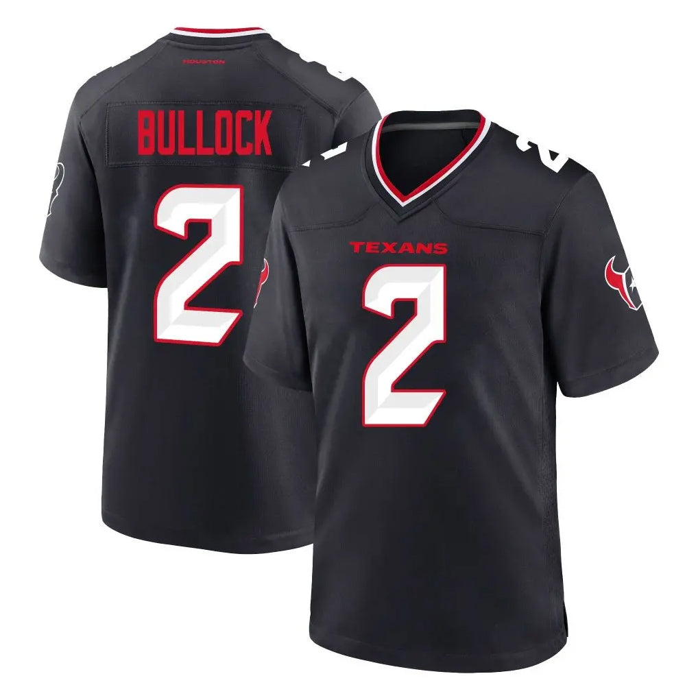 Kooe H.Texans #2 Calen Bullock Player Navy Team Home Game Stitched Jerseys