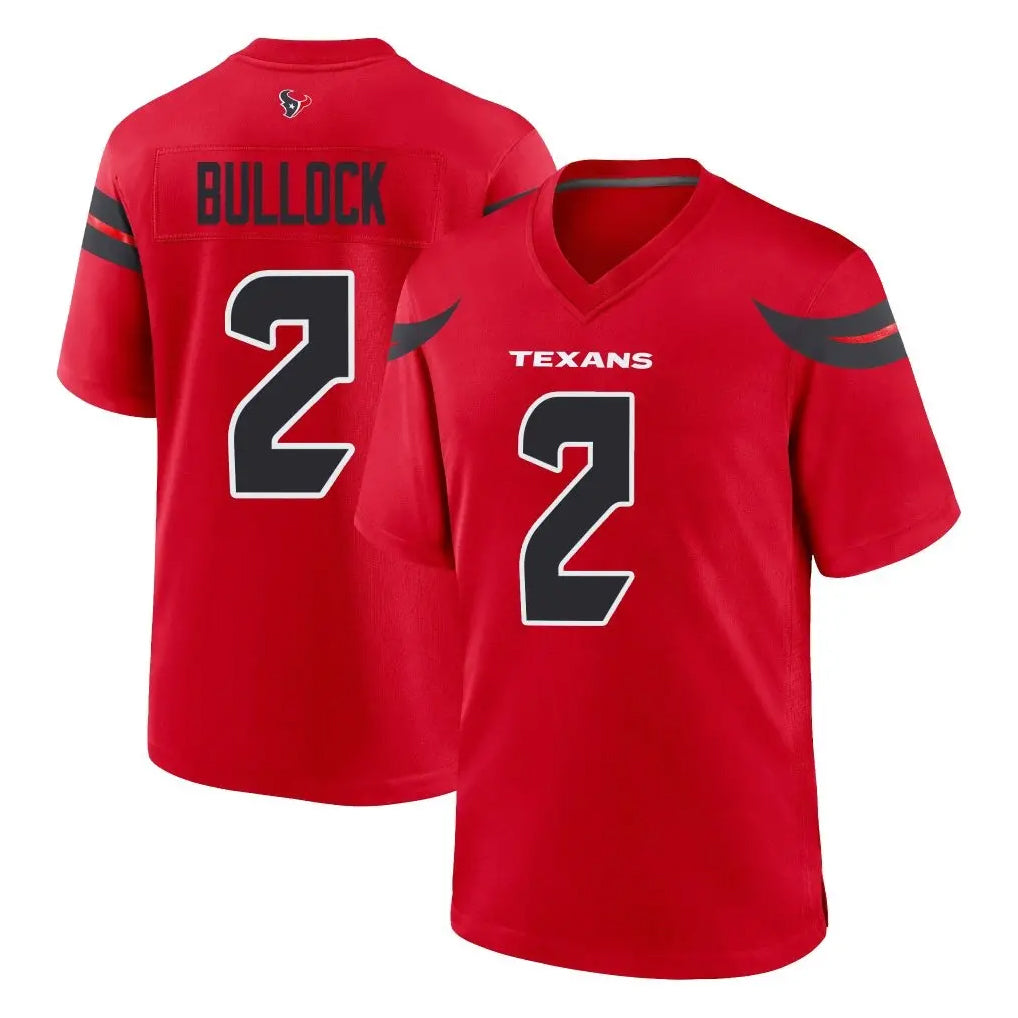 Kooe H.Texans #2 Calen Bullock Player Red Alternate Home Game Stitched Jerseys