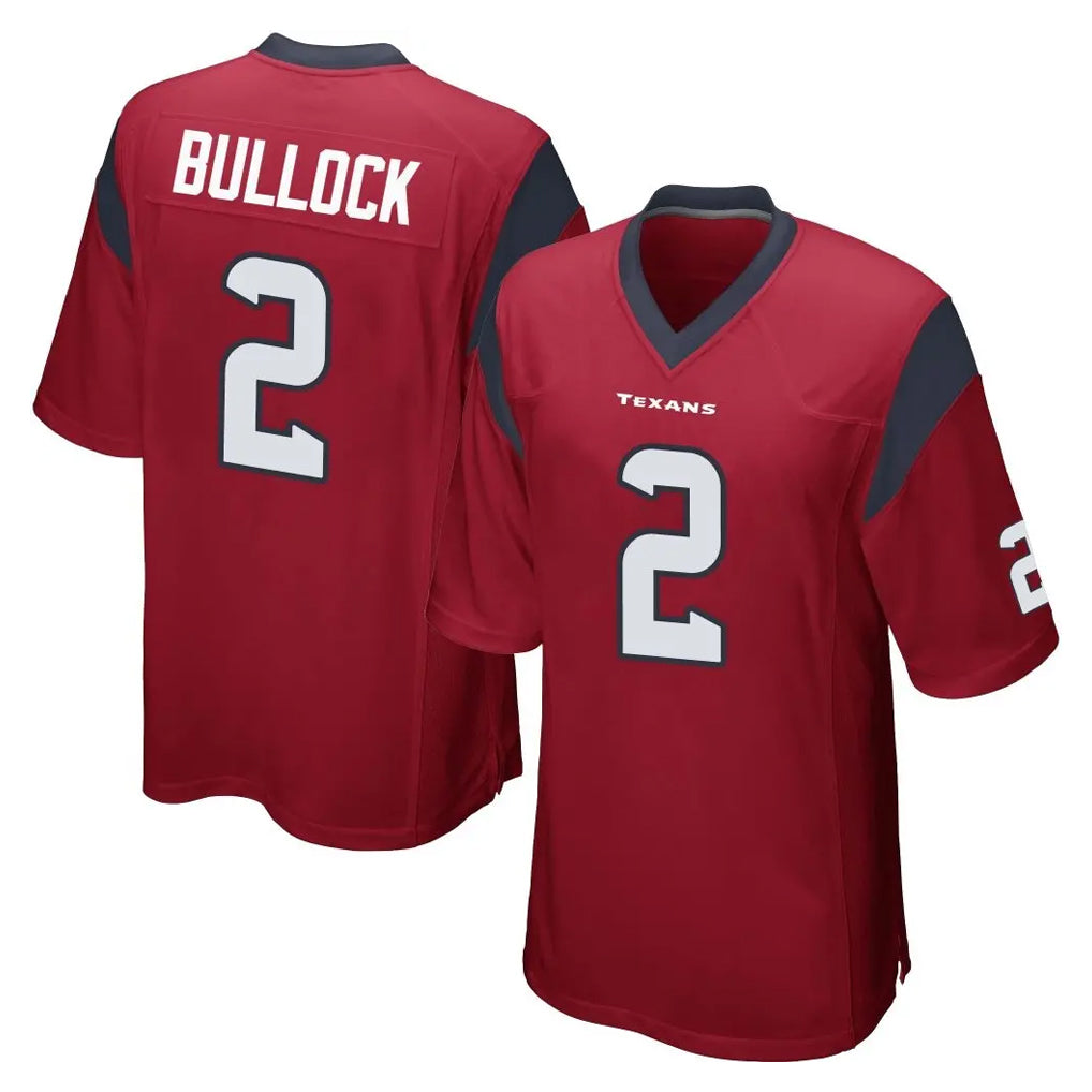 Kooe H.Texans #2 Calen Bullock Player Red Home Game Stitched Jerseys
