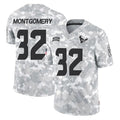 Kooe H.Texans #32 David Montgomery Player Arctic Camo Salute To Service Limited Game Stitched Jerseys