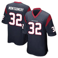 Kooe H.Texans #32 David Montgomery Player Navy Home Game Stitched Jerseys