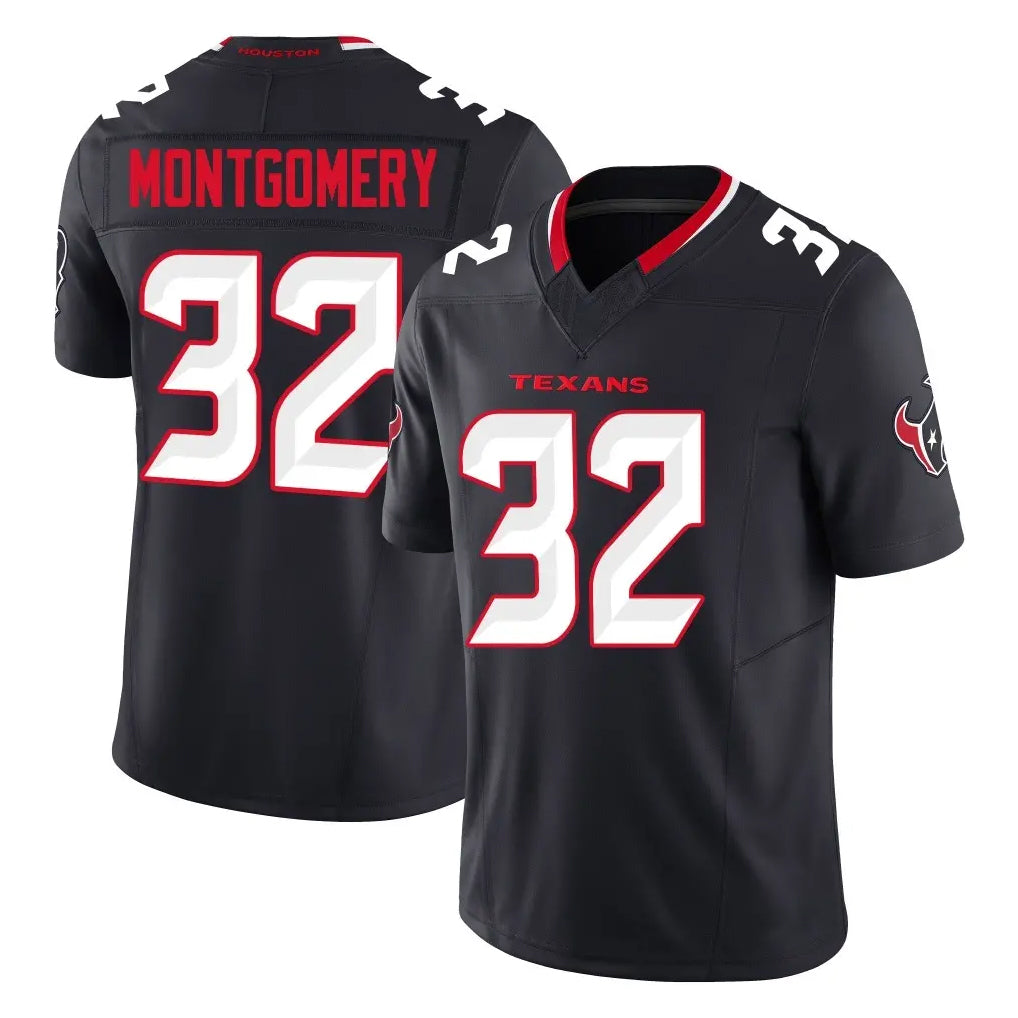 Kooe H.Texans #32 David Montgomery Player Navy Limited Alternate Vapor F.U.S.E. Home Game Stitched Jerseys