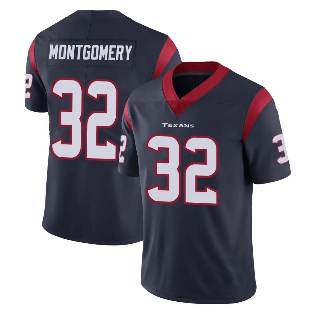 Kooe H.Texans #32 David Montgomery Player Navy Limited Vapor Untouchable Home Game Stitched Jerseys