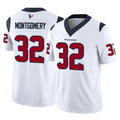 Kooe H.Texans #32 David Montgomery Player White Limited Vapor F.U.S.E. Home Game Stitched Jerseys