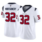 Kooe H.Texans #32 David Montgomery Player White Limited Vapor F.U.S.E. Home Game Stitched Jerseys
