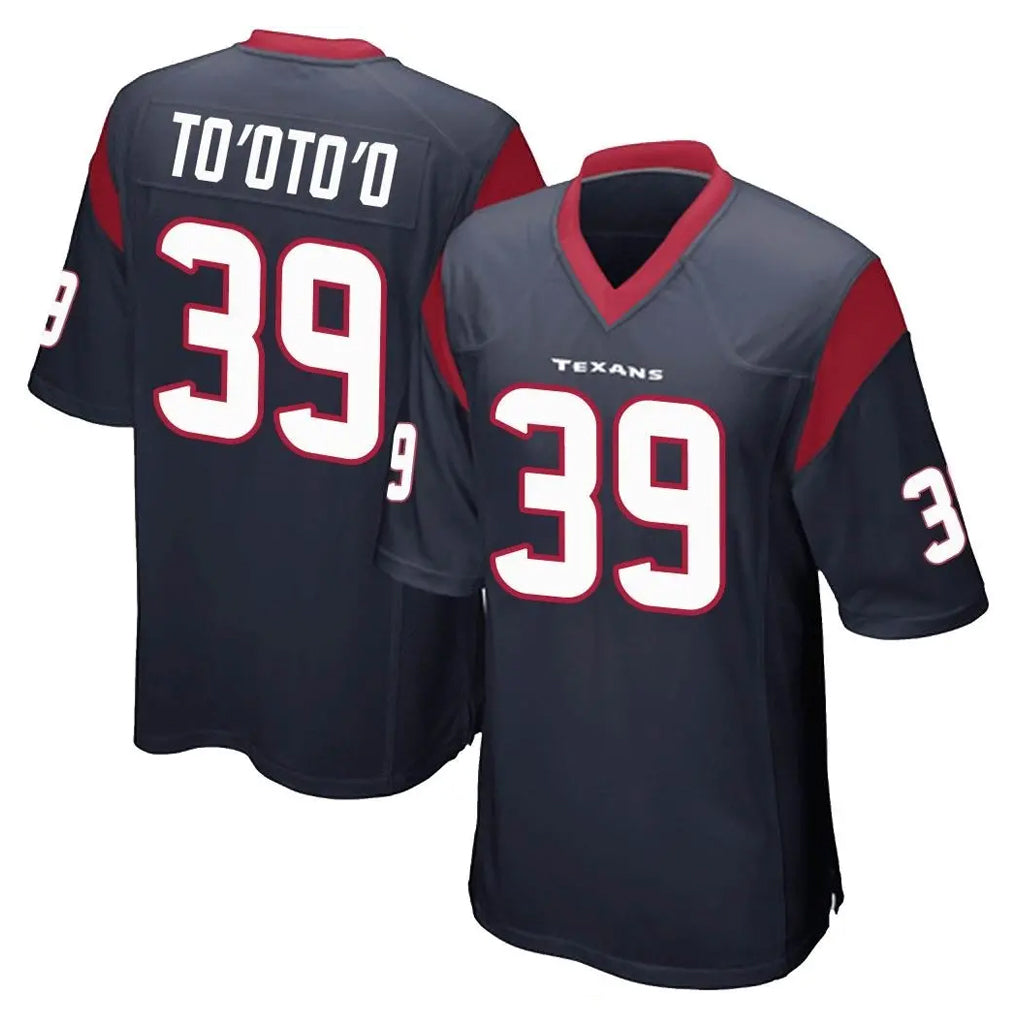 Kooe H.Texans #39 Henry To'oTo'o Player Navy Home Game Stitched Jerseys