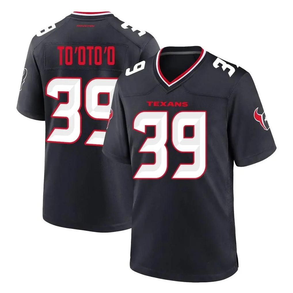 Kooe H.Texans #39 Henry To'oTo'o Player Navy Team Home Game Stitched Jerseys