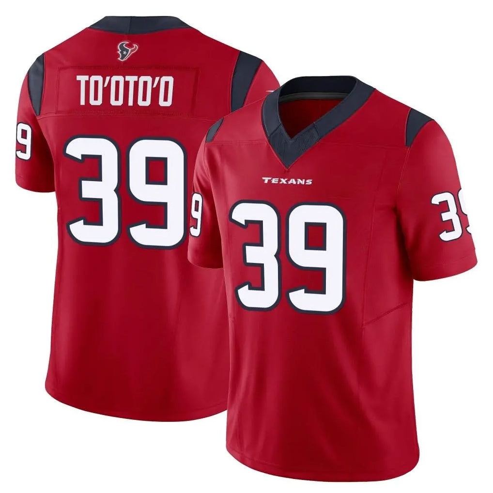 Kooe H.Texans #39 Henry To'oTo'o Player Red Limited Vapor F.U.S.E. Home Game Stitched Jerseys