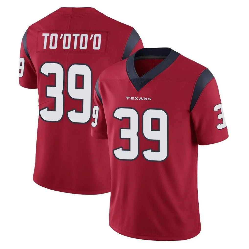 Kooe H.Texans #39 Henry To'oTo'o Player Red Limited Vapor Untouchable Home Game Stitched Jerseys