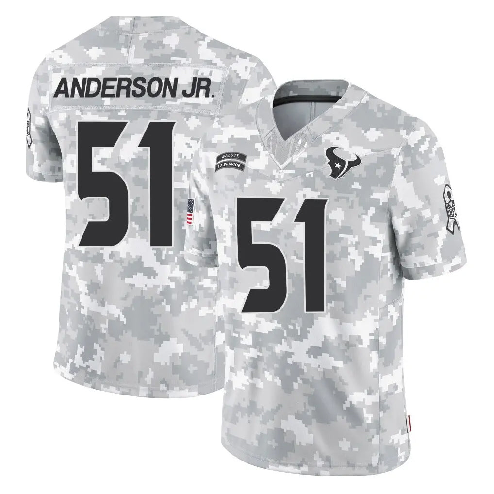 Kooe H.Texans #51 Will Anderson Jr. Player Arctic Camo Salute To Service Limited Game Stitched Jerseys