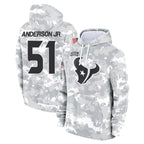 Kooe H.Texans #51 Will Anderson Jr. Player Arctic Camo Salute to Service Hoodies Limited Game Stitched Jerseys