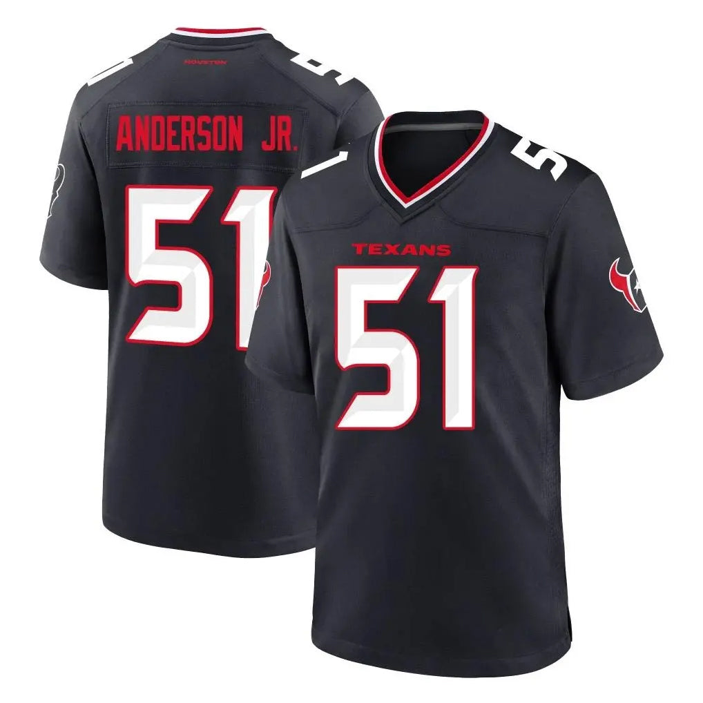 Kooe H.Texans #51 Will Anderson Jr. Player Navy Team Home Game Stitched Jerseys