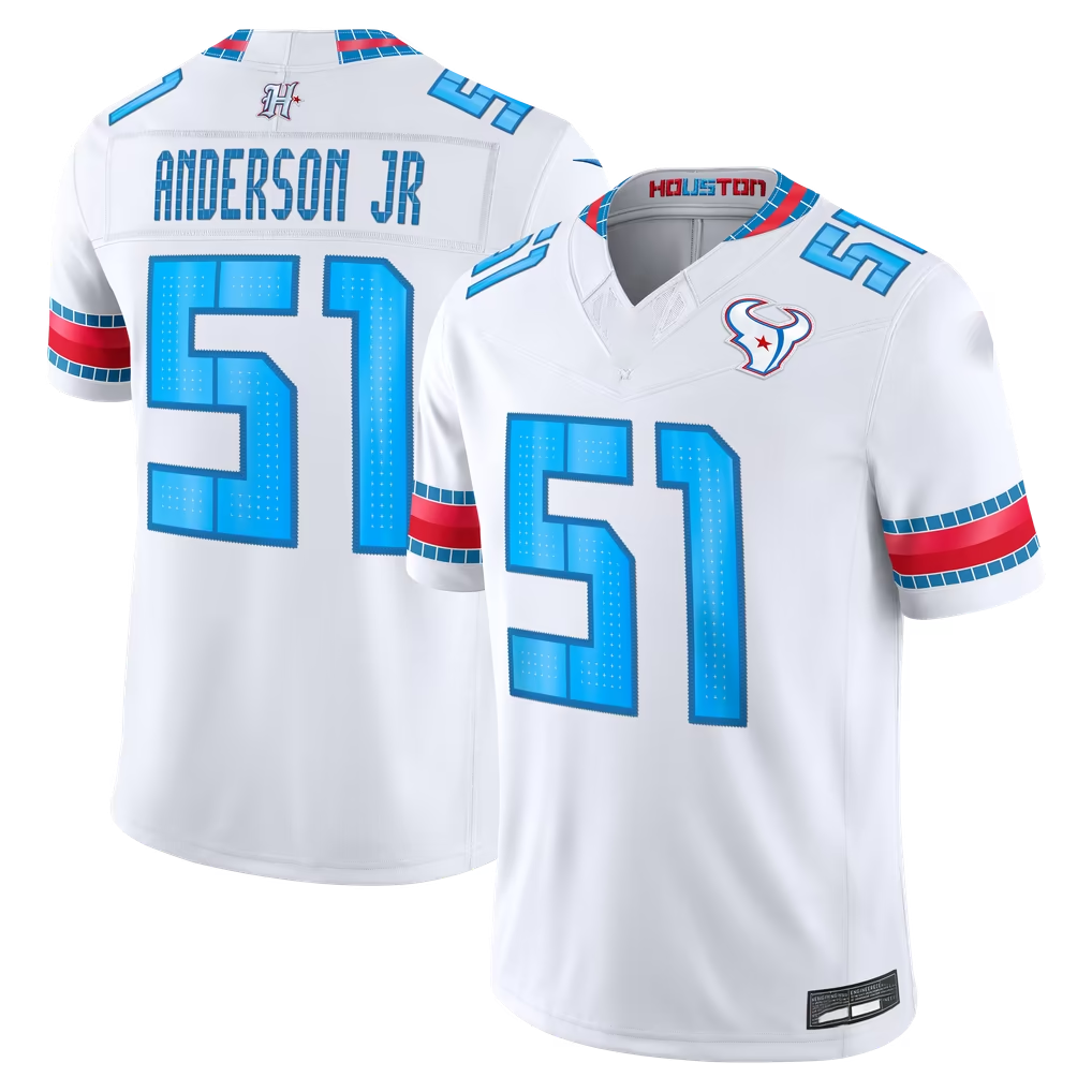 Kooe H.Texans #51 Will Anderson Jr. White 2026 Rivalries Collection Limited Stitched Jerseys