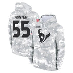 Kooe H.Texans #55 Danielle Hunter Player Arctic Camo Salute to Service Hoodies Limited Game Stitched Jerseys