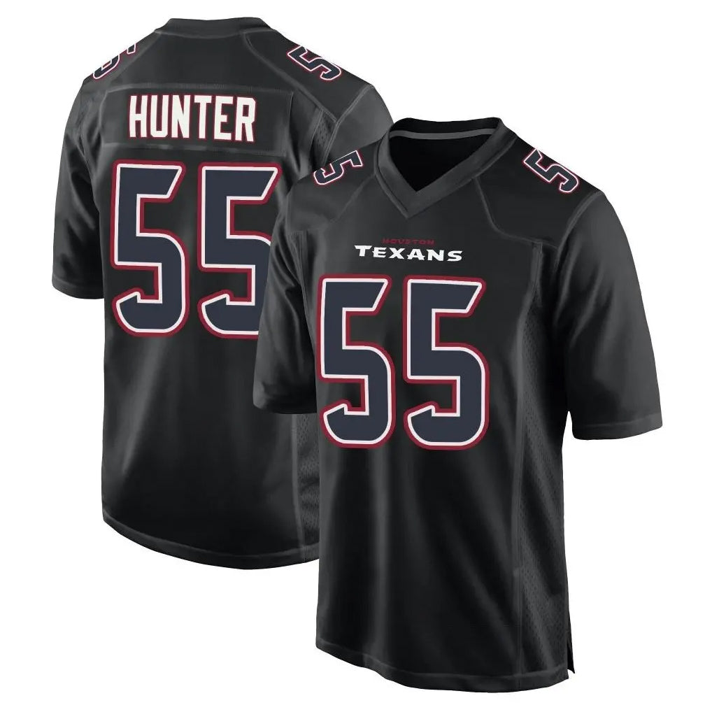 Kooe H.Texans #55 Danielle Hunter Player Black Fashion Home Game Stitched Jerseys