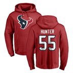 Kooe H.Texans #55 Danielle Hunter Player Red Pro Line Pullover Hoodie Limited Game Stitched Jerseys